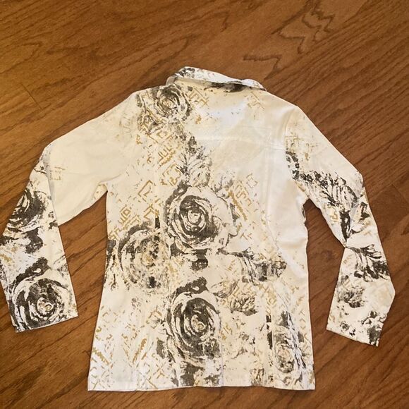 NWOT Parsley & Sage shirt or jacket with cool metal buttons, some lace, M - Picture 8 of 9